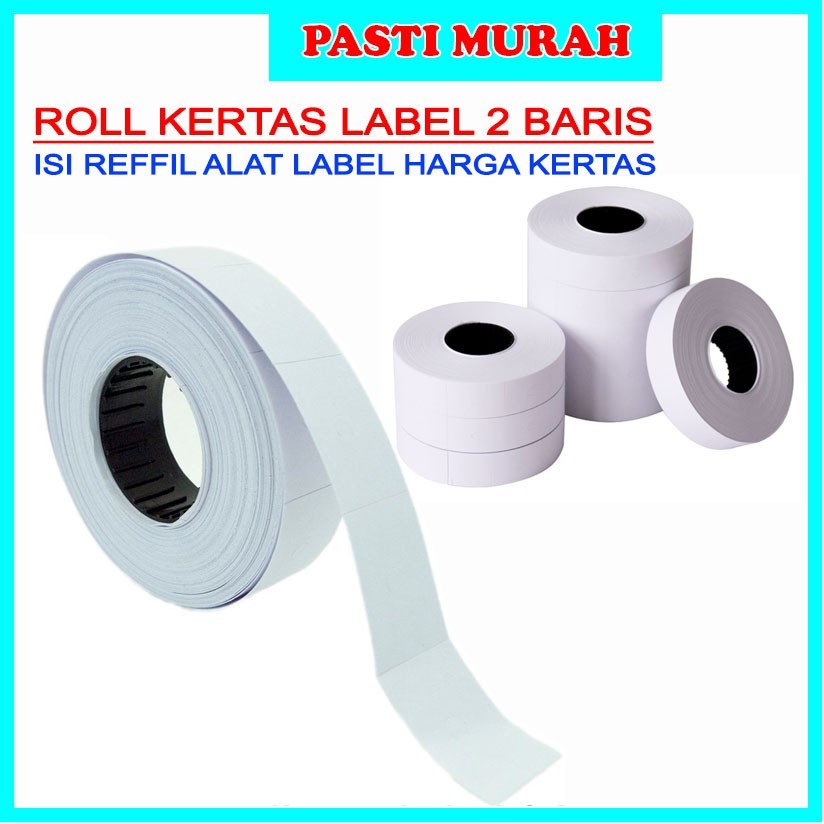 

[Min 5] [REFILL] 2 BARIS ISI LABEL HARGA ALAT PRICE LABELLER REFILL KERTAS REFIL 2 BARIS Single Stiker Tempelan Harga Barang Expired Date Exp Warna Warni
