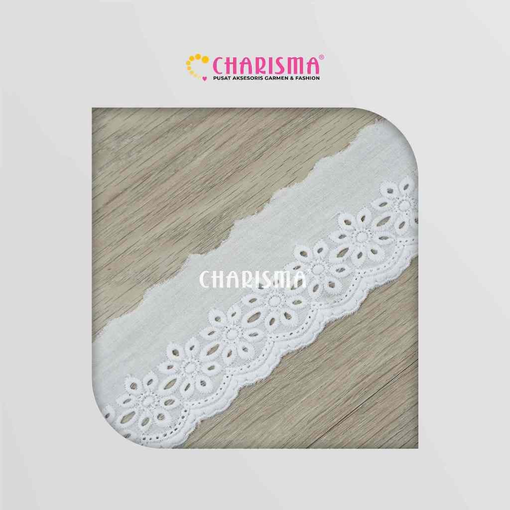 Charisma Renda Katun TL 1780 - Renda Katun / Lebar 7,5cm / Harga Per 1 Roll (15 Yard)