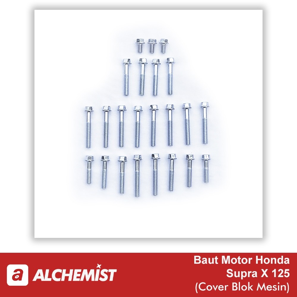 COD / Promo / Original / Baut Block Mesin Supra X 125 R 1Set / Baud Bak Mesin Kanan Kiri Supra X 125