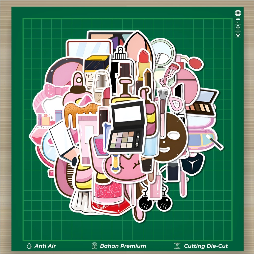 

HOT 50 PCS STIKER Stiker Make Up Series Stiker Fashion Cars Decal Dingin Kartu Album Custom Vinyl Anti Air- Sticker Aesthetic Buku Journal Koper Casing HP Tablet Laptop Helm Motor Botol Minum