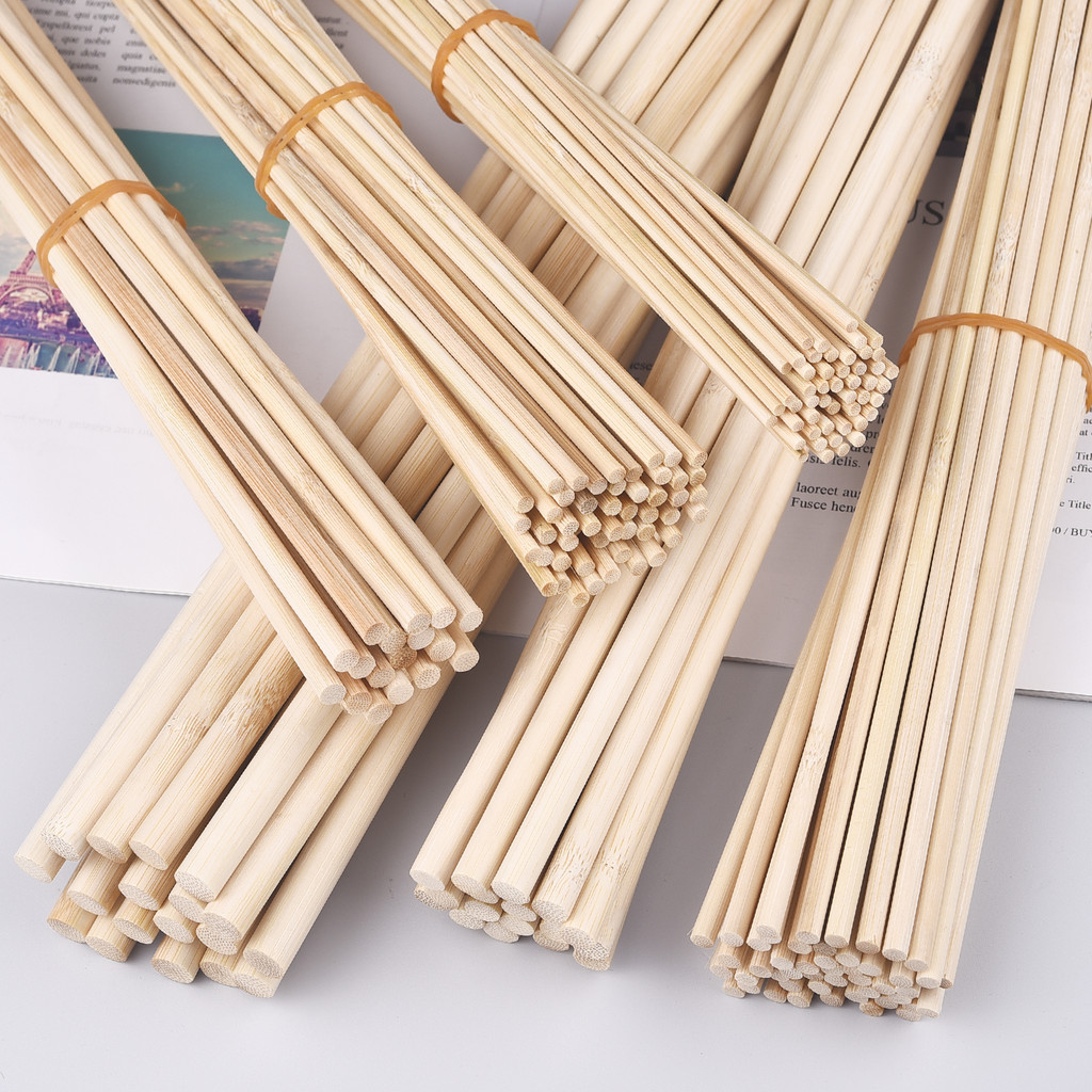 

20pcs/50pcs Small Solid Bamboo Stick Diameter 3mm/4mm/5mm/6mm/8mm/10mm/Length 30cm DIY Handmade Building Model Materials Wood