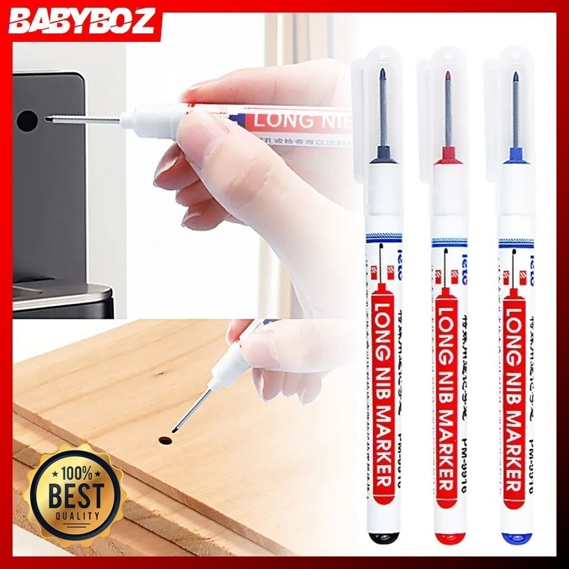 

BABYBOZ - NEW Spidol Kepala Panjang Long Nib Head Marker Waterproof PERMANENT Deep Hole Marker Pens Long Nosed Marker Deep Drill Hole Long Nib Scriber Carpentry SPIDOL TUKANG MEKANIK