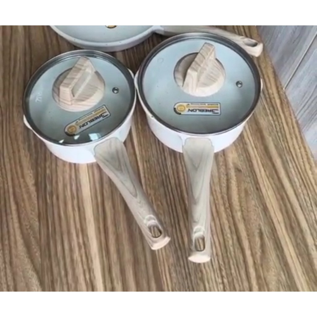 CYPRUZ Saucepan Granite Greblon 16cm 18cm Panci Rebus Mie Panci Susu Tebal