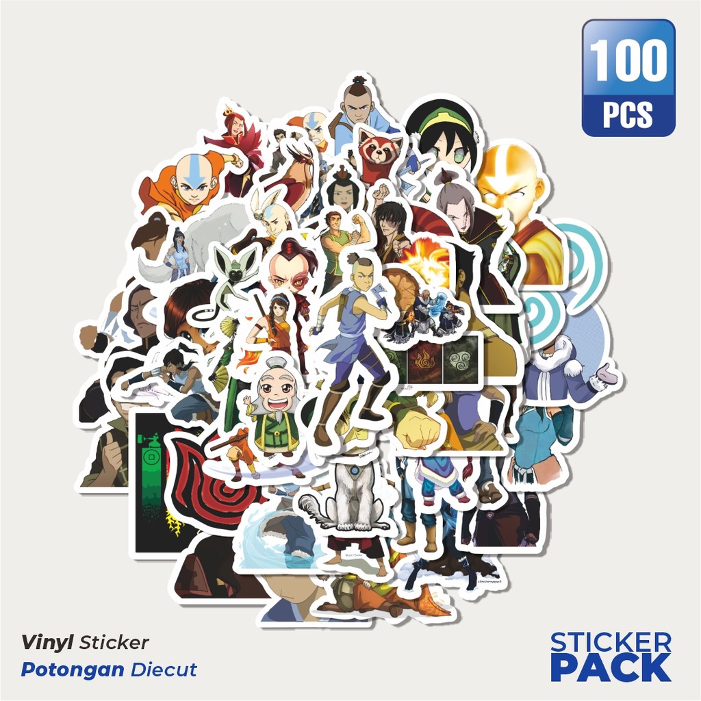 

Super Hemat! 100 PCS Stiker Stiker Nickelodeon Series Avatar Bender Character Mix 2 Waterproof Aesthetic- Untuk Laptop, Motor, dan Helm - Paper Stationery Pack