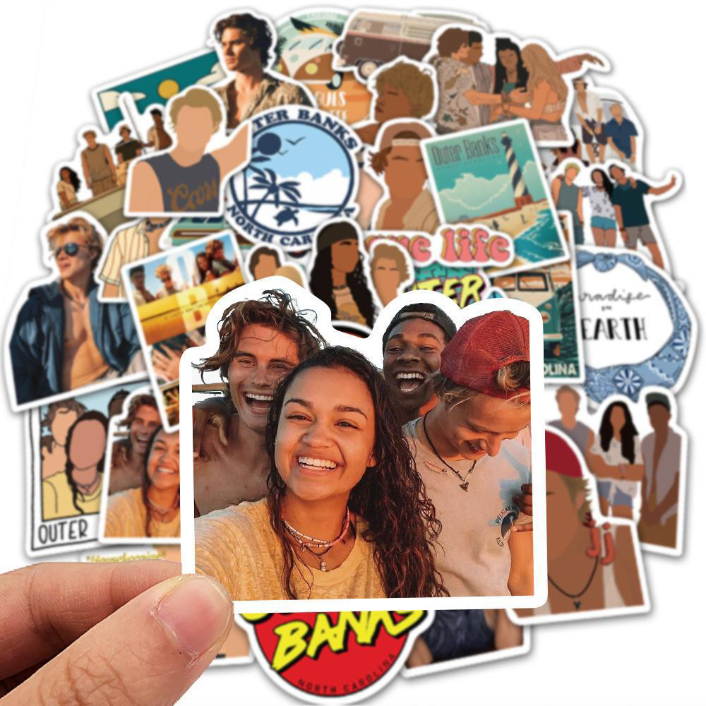 

10/30/50/100pcs Classic TV Series Outer Banks Stickers DIY Laptop Phone Skateboard Suitcase Decoration Sticker Decals Kids Toys