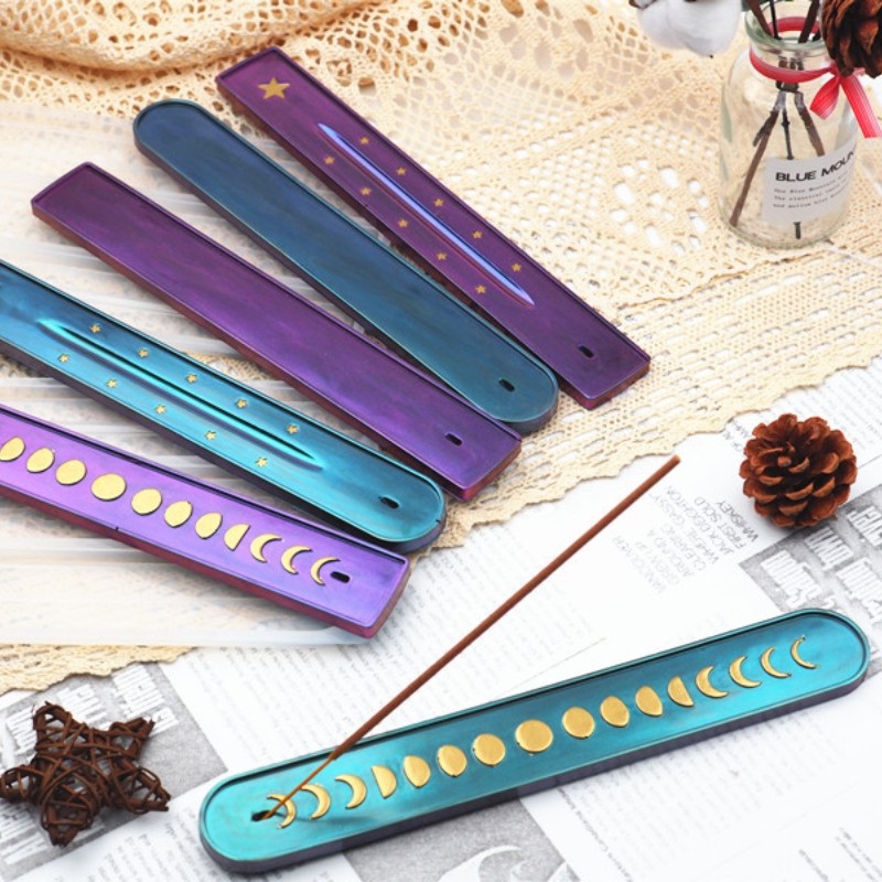 

DIY Crystal Epoxy Resin Mold Mirror Silicone Moon Phase Star Incense Line Board Scent Box Silicone Mold For Resin