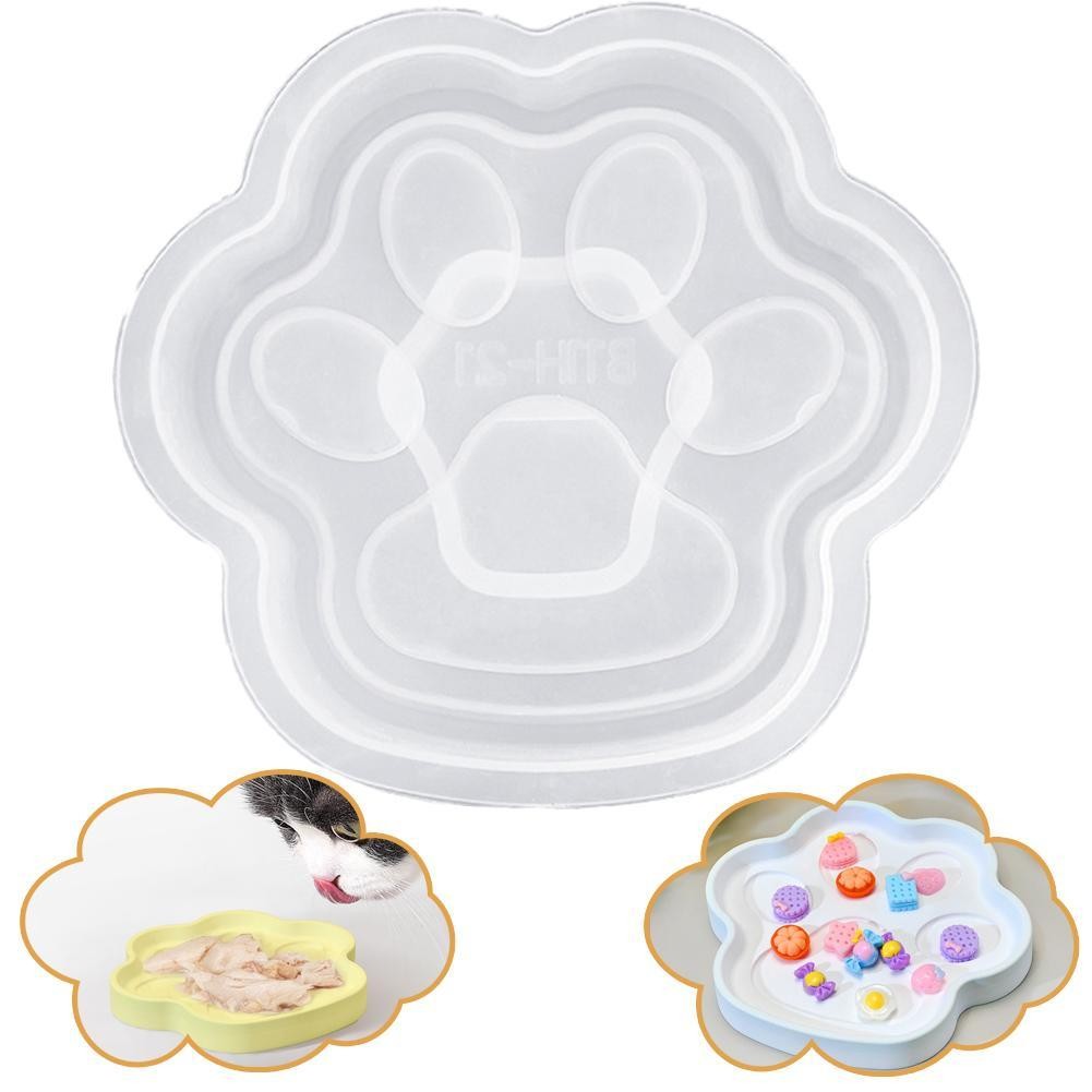 

DIY New Resin Cat Claw Tray Dropping Mold Aromatherapy Gypsum Bone Plate Storage Plate Silicone Mold Home Decoration