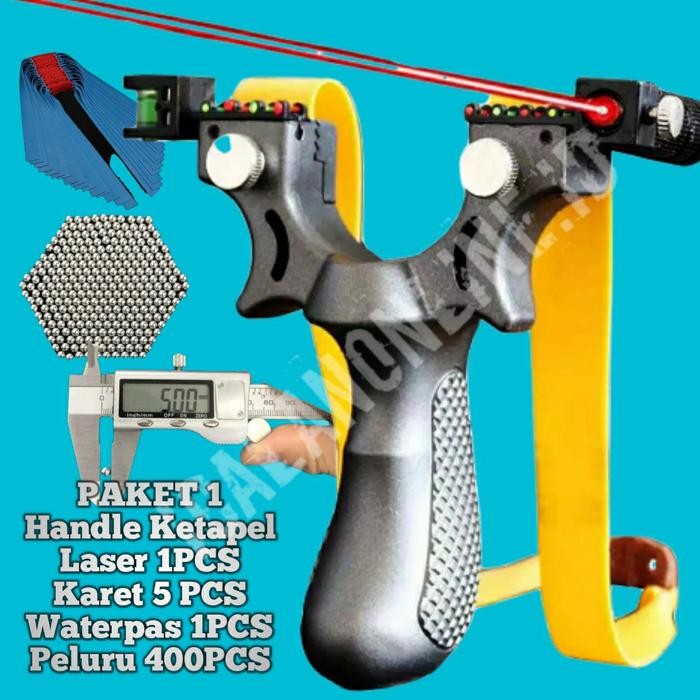 PAKET KETAPEL GREYHOUND Flatband Slingshot, Ketapel Presisi Tinggi - PAKET 1