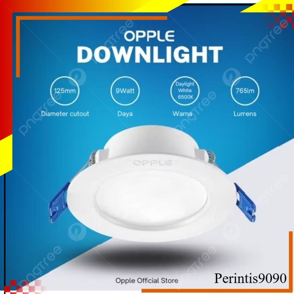 Opple Led Panel Downlight Inbow 9 Watt Bulat putih