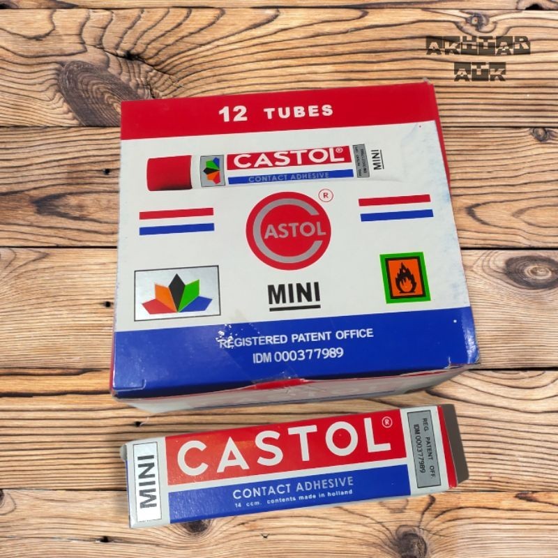

( KEMASAN 14CC) Lem Castol Mini / Isi 12 Pcs