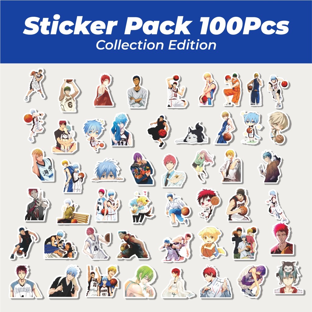 

Hot Stiker Anime Series Kuroko's Basketball Character Mix 1 Lucu Anti Air Stikers Berperekat Waterproof Sticker Decal Buat Motor Helm Buku Journal Koper Casing HP Laptop Botol Minum