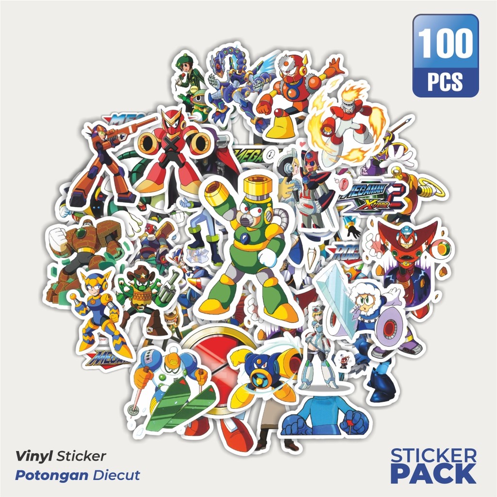 

Super Hemat! 100 PCS Stiker Stiker Capsom Series Megaman Universe Character Mix 4 Dekorasi Lucu Kreatif untuk Notebook, Skateboard, HP