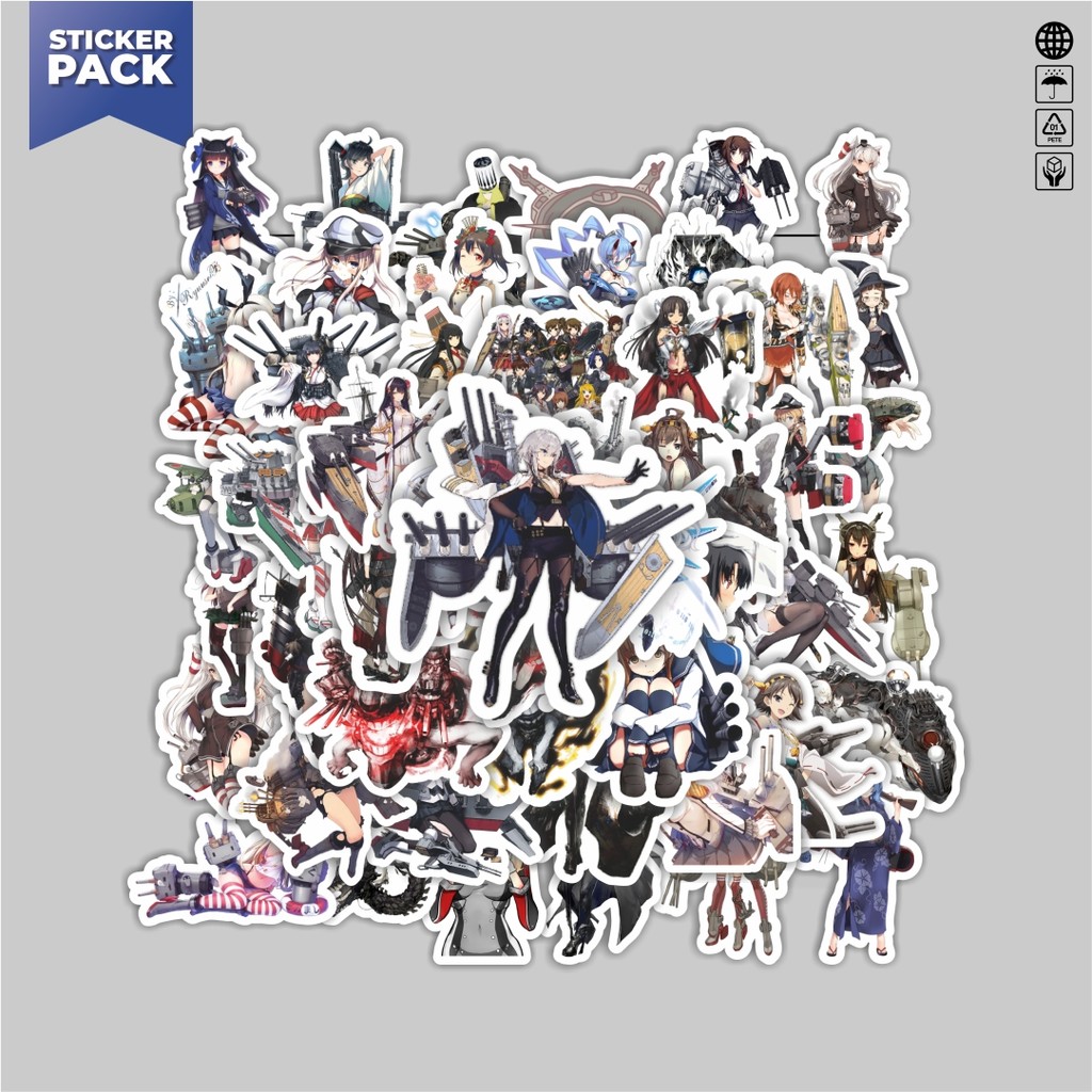 

[100PCS]Stiker Pack Stiker Anime Game Series Kantai Collection Character 9 Aesthetic Vinyl Anti Air Dekorasi Sticker Laptop Buku Journal Koper Helm Casing HP Gitar Helm Skateboard