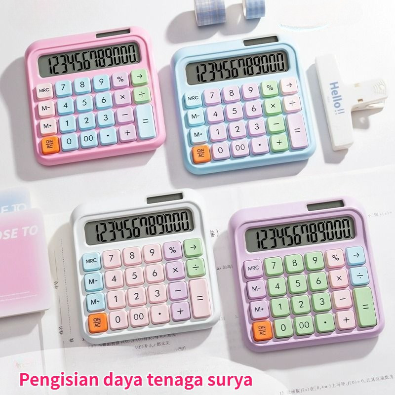 

Kalkulator Digital 12 Digit Dual Energi Baterai & Energi Surya / Kalkulator Simple Macaron