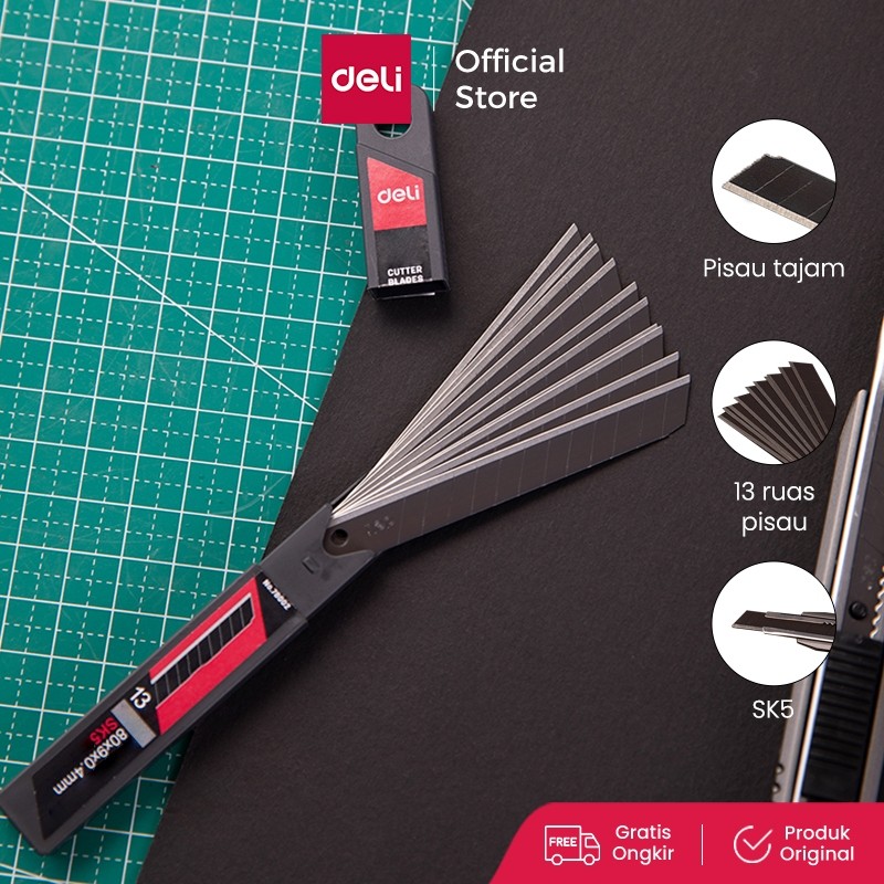 

Deli Cutter Blade / Isi Ulang Cutter SK5 Isi 10 pcs 78002