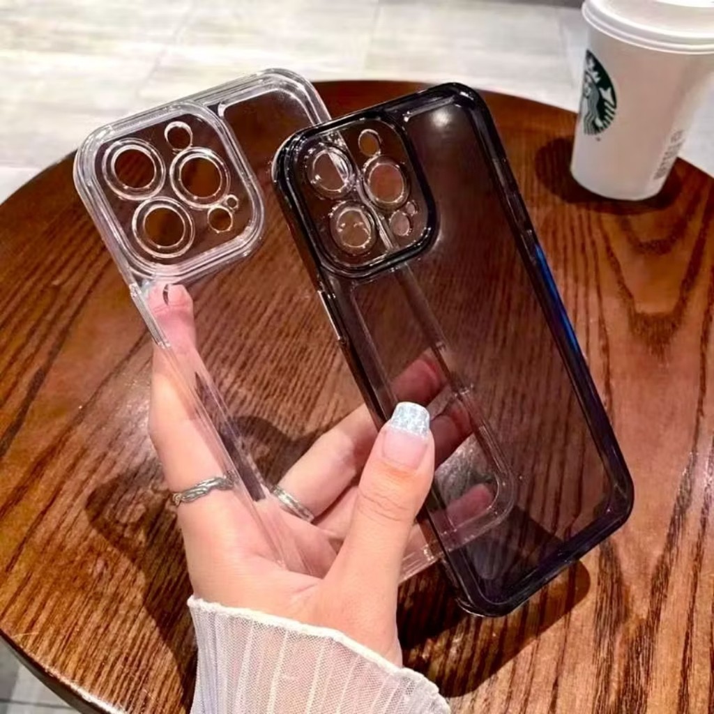 CASING CASE CLEAR BLACK IPHONE X/IP XS/IP XR /IP 11/IP 12/IP 12 PRO/IP 13/IP 13 PRO/IP 14/IP 14 PRO/