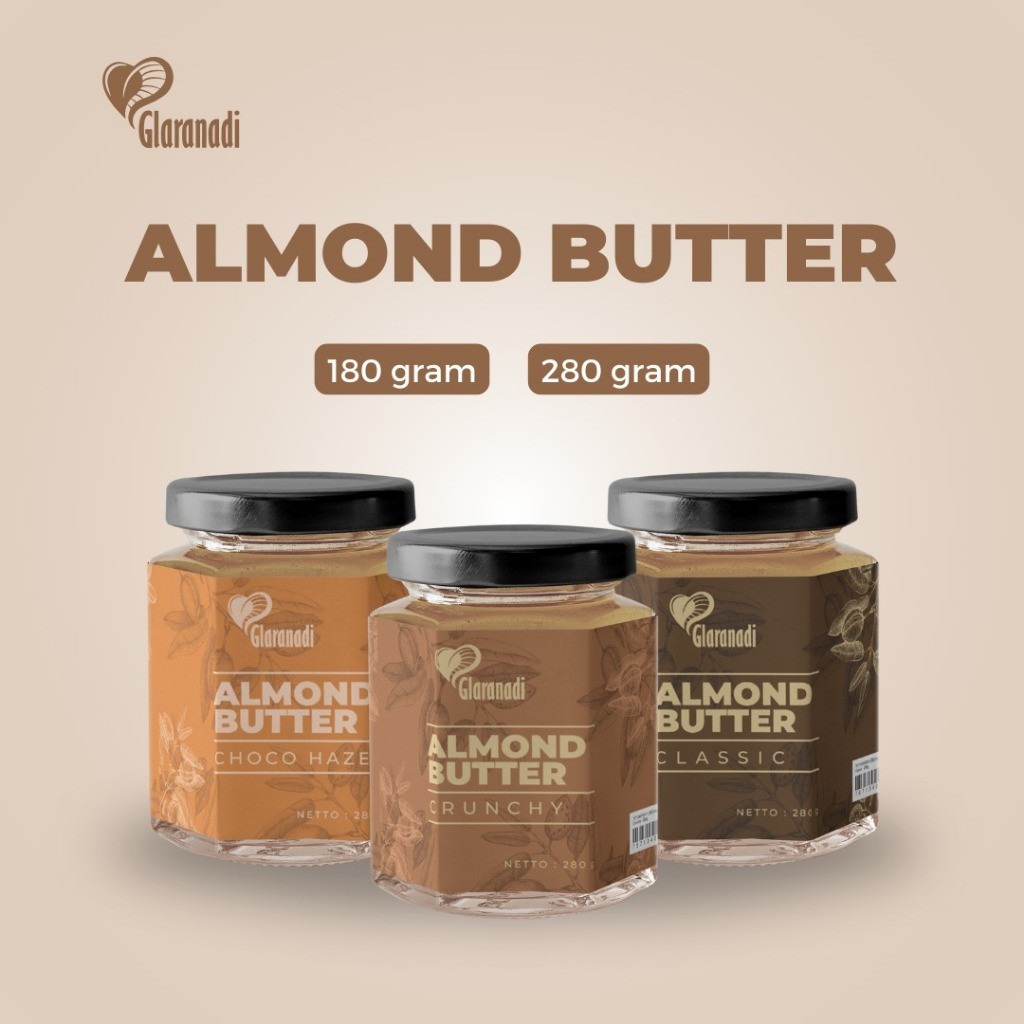 

GLARANADI - Selai Diet Penurun Berat Badan / Almond (Gluten Free) 280 g