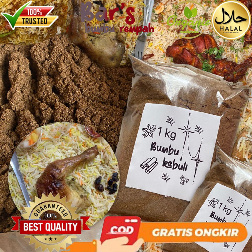 

500gr Bumbu KEBULI bubuk instan briyani mandhi dll (utk masak 10-12Liter beras)