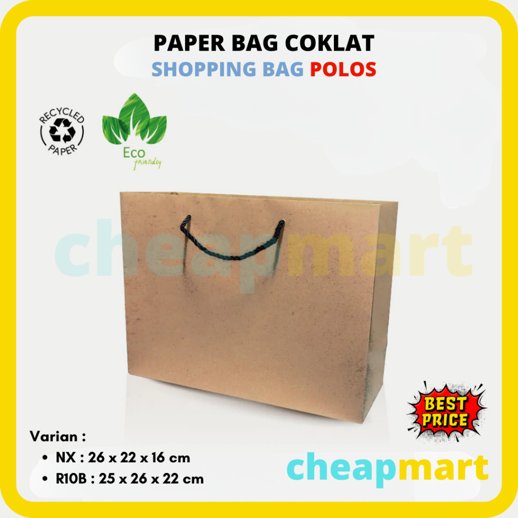

[Min-3] [1-LBR] PAPER BAG COKLAT TAS SOUVENIR TAS KADO TAS KERTAS COKLAT TAS POLOS