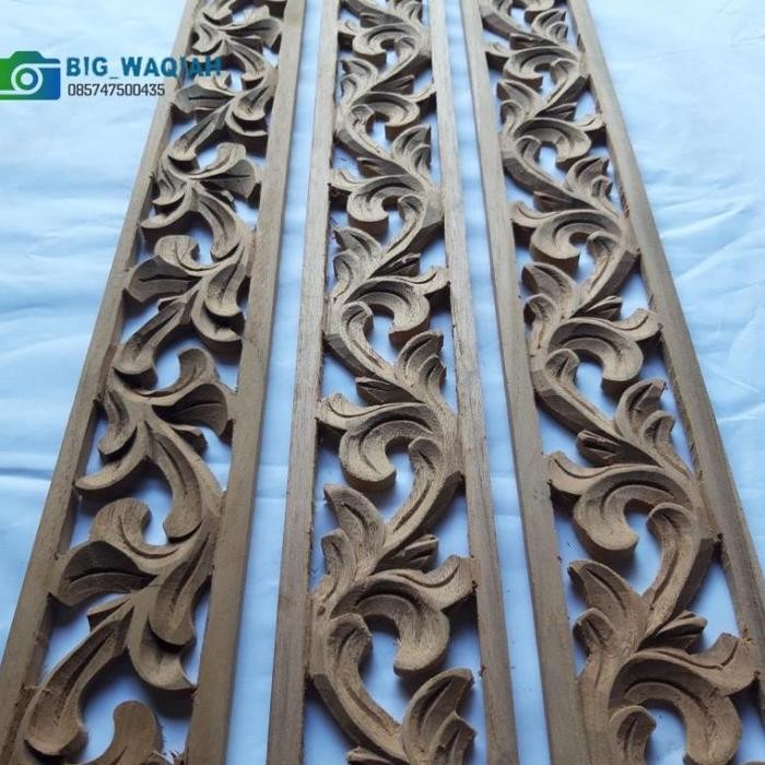 Ornamen ukir lung tempel || ornamen list ukir kayu jati XC
