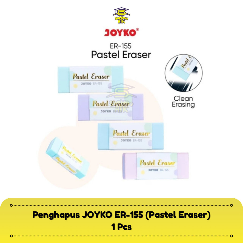 

Penghapus Pensil / Stip Karet / Eraser Pensil JOYKO ER-155 Pastel Eraser