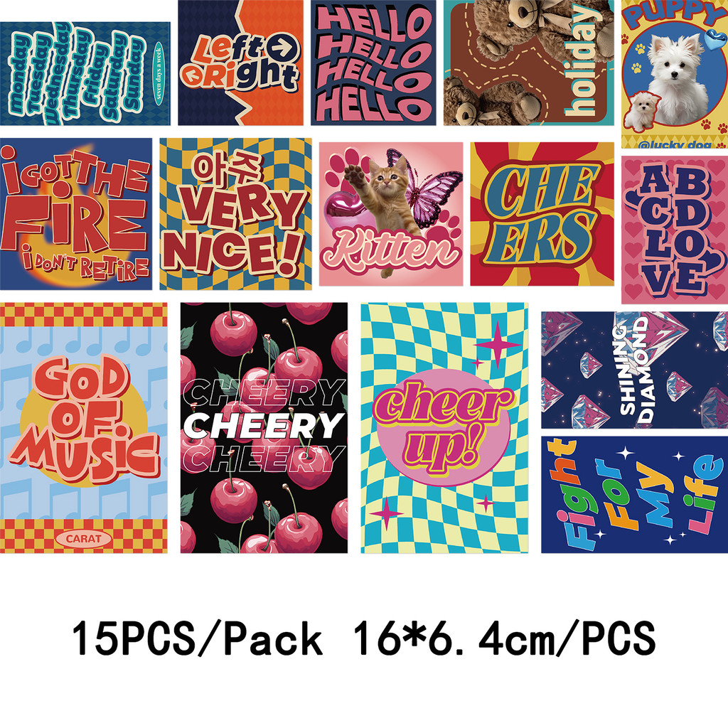

10PCS 10×15CM Retro American Style Card Posters Sticker Room Laptop Luggage Cards Background Creative Wall Decoration Painting