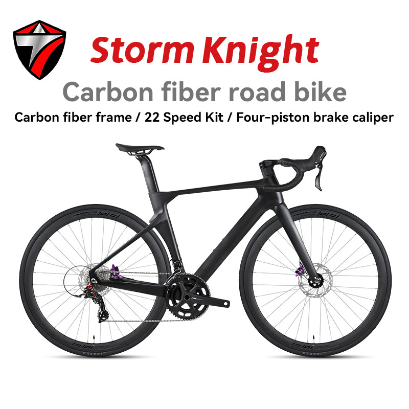 TWITTER Carbon fiber 700C road bike 2X11 mechanical shift four-piston hydraulic disc brake adult men
