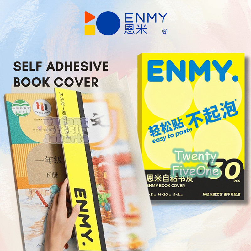

ENMY Sampul Buku Stiker / Self-Adhesive Book Cover Waterproof Lembar Sampul Buku Tulis Aesthetic