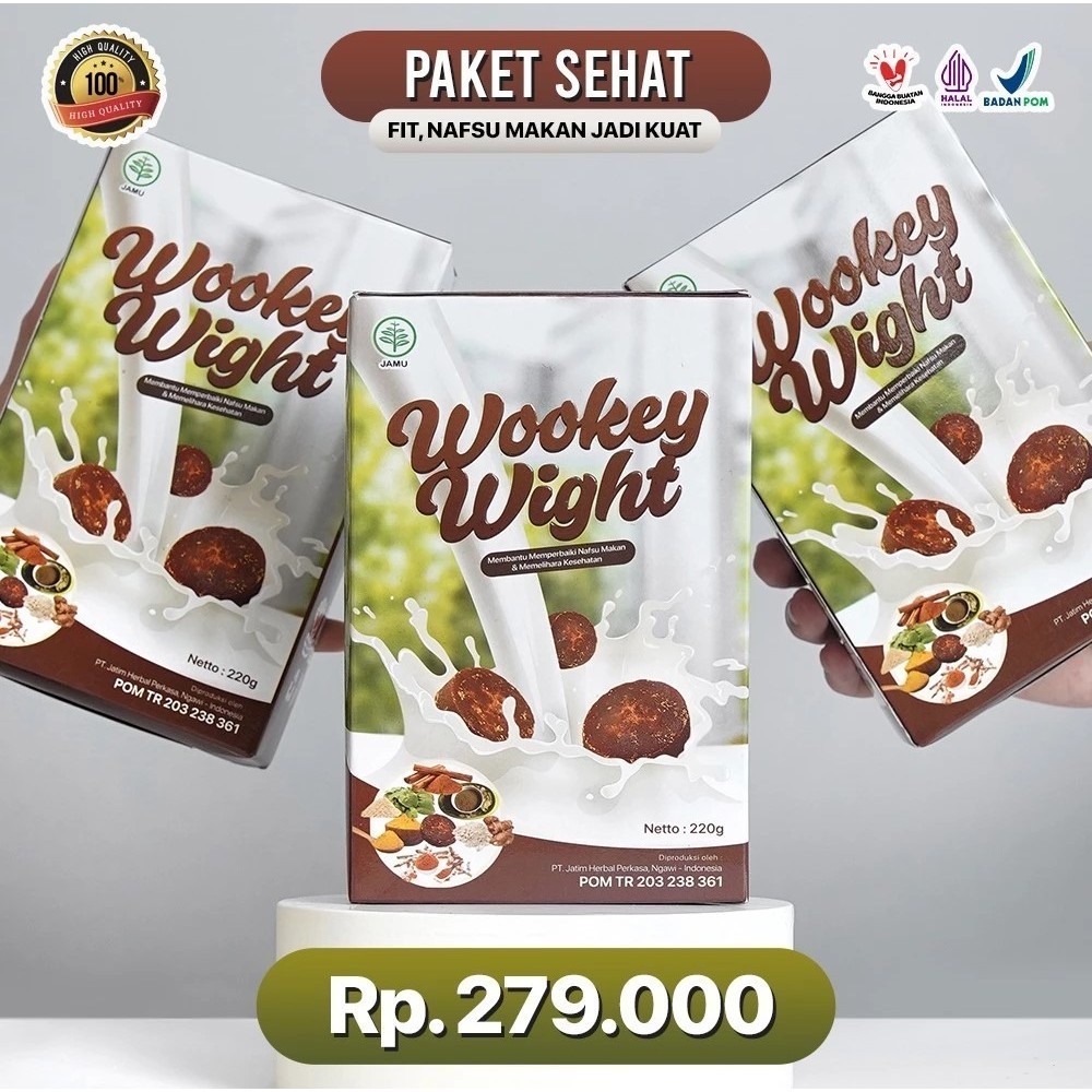 

3 BOX LEBIH MURAH!!! Wookey Weight - Susu Penambah Berat Badan Paket 3pcs Paket Sehat