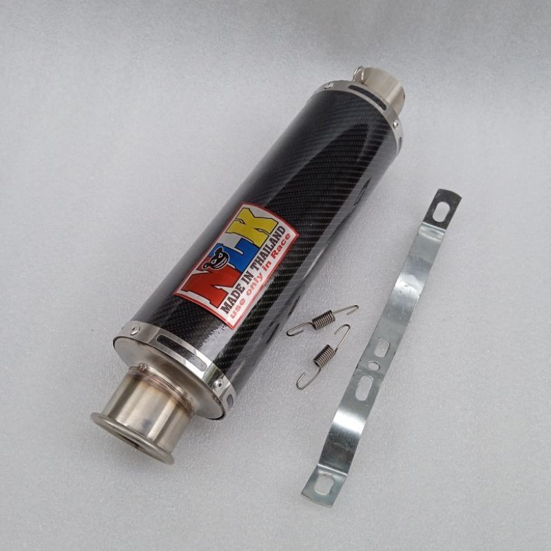 Knalpot NLK CARBON inlet 50mm Universal Pnp satria fu/vixion/verza/tiger/megapro/mx135/sonic/Jupiter