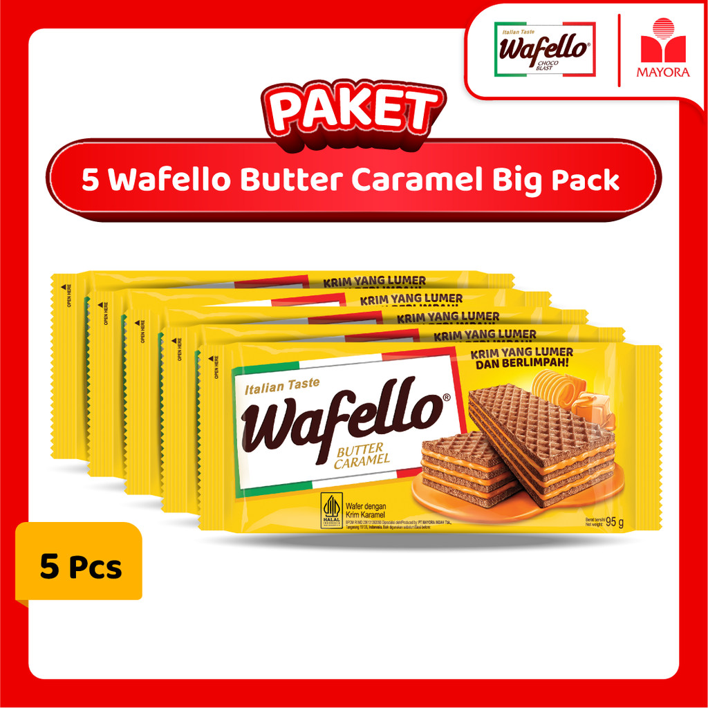 

Paket 5 Wafer Wafello Butter Caramel Big Pack