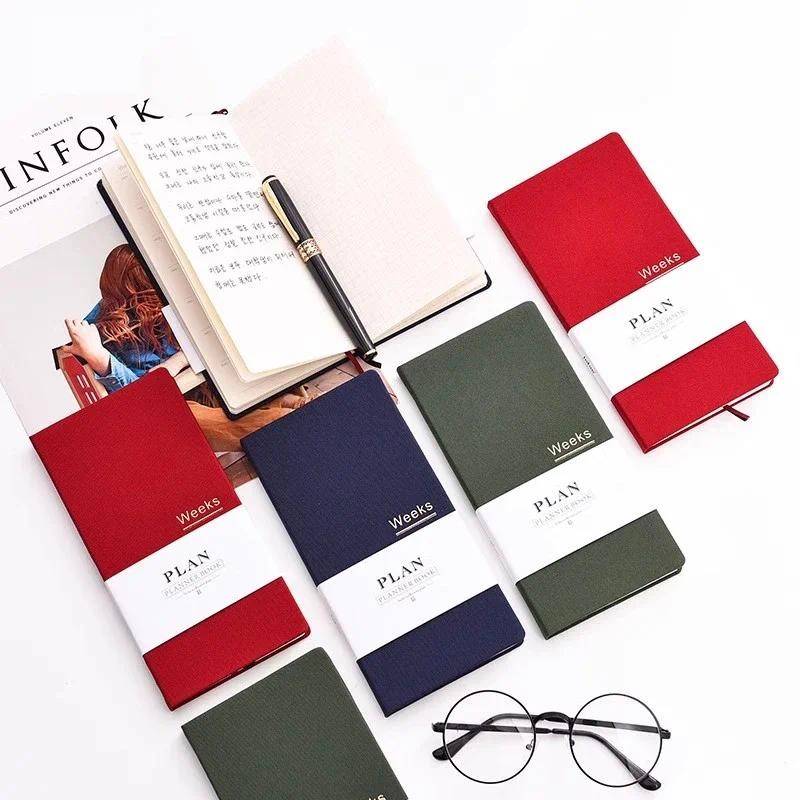 

New Week Planner Notebook Self-filling Creative Simple Daily Weekly Plan Timeline Cloth Book Schedule Book Portable Notebook