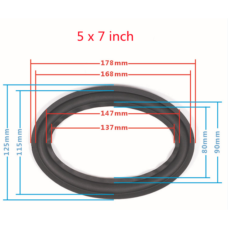 Speaker Rubber edge For Car Audio Repair Parts 6*9 inch oval Speaker Folding Ring 5*7 Inch Rubber Su