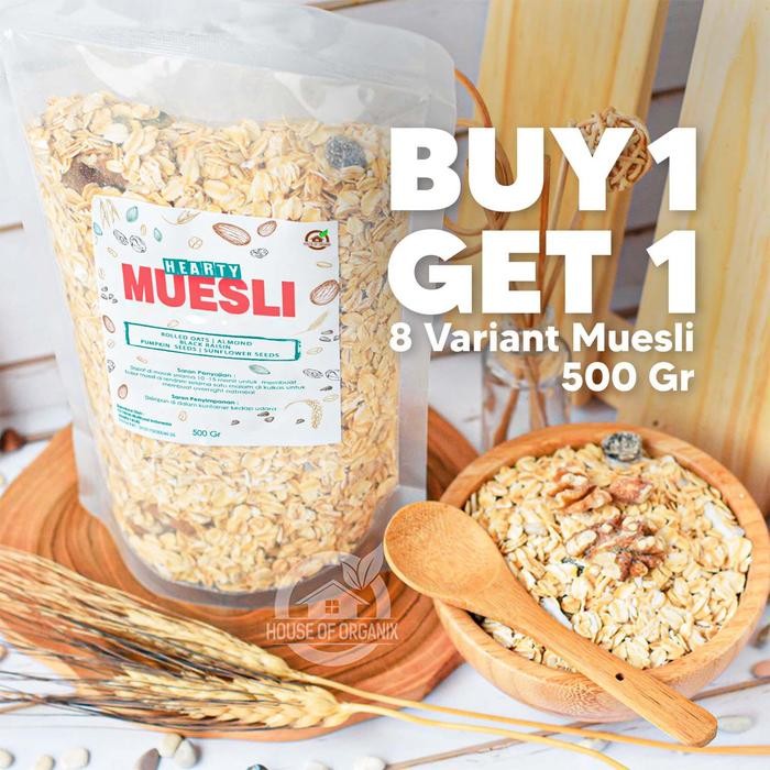 

[TERLARIS] BUY 1 GET 1 8 Variant Muesli 500 Gr x 2 Pack ( Oatmeal Sereal )[TERLARIS ]