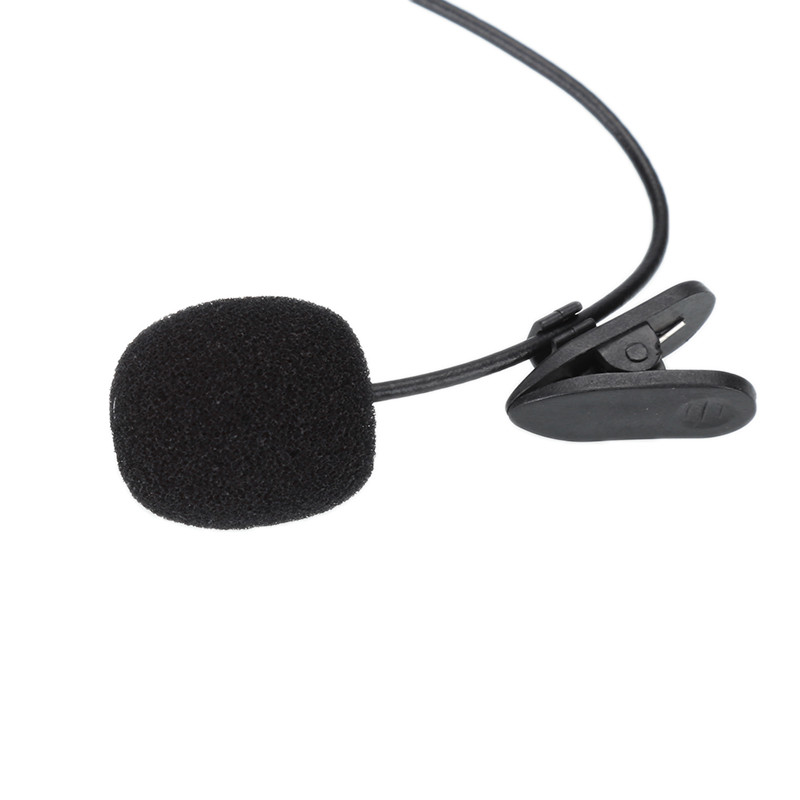 Mini Portable Clip-on Microphone 3.5mm Condenser Lavalier Tie Clip Microphone For Audio Studio 1.5m 