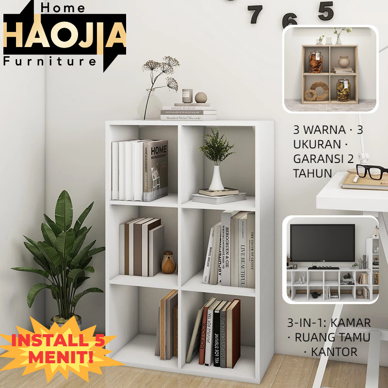 

Rak Buku Multifungsi 6/8 Susun Rak Pajangan Minimalis Serbaguna Estetik