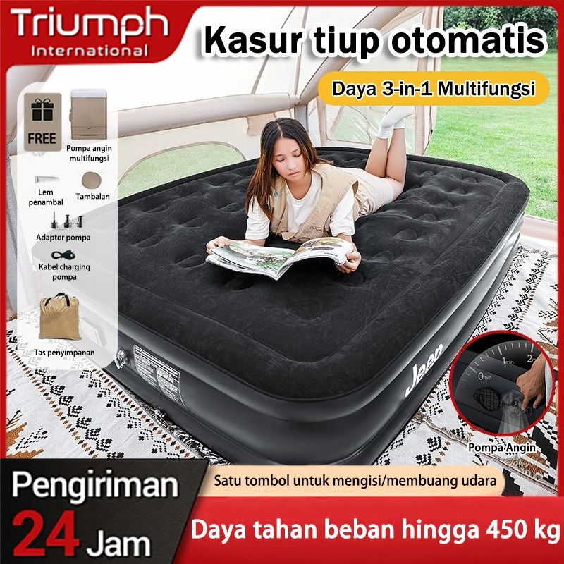 200*150*40CM Kasur sofa tiup/pompa pengisian listrik kasur besar/kasur berkemah portabel besar/kasur