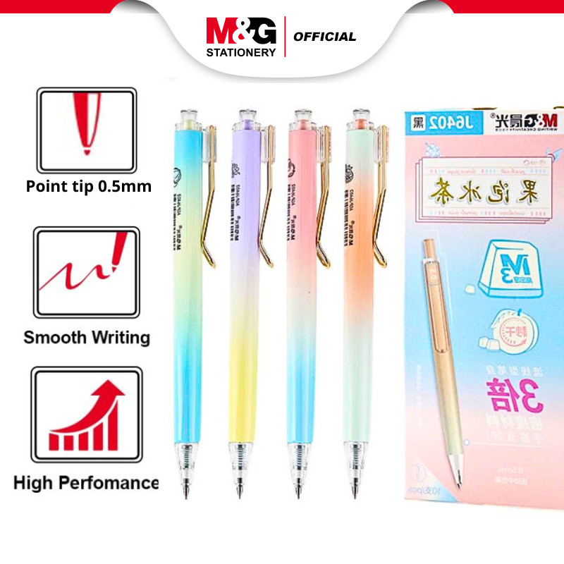 

M&G cetek Pulpen gel pen fruit bubble ice AGPJ6402 seconds dry black 0.5mm