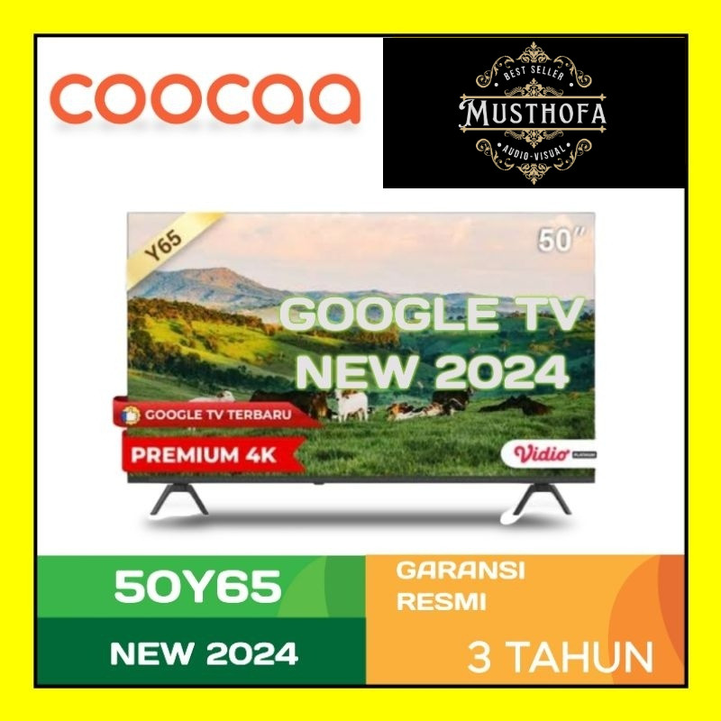 NEW COOCAA 50 inch GOOGLE TV-4K UHD-Dolby Audio (COOCAA 50Y65)