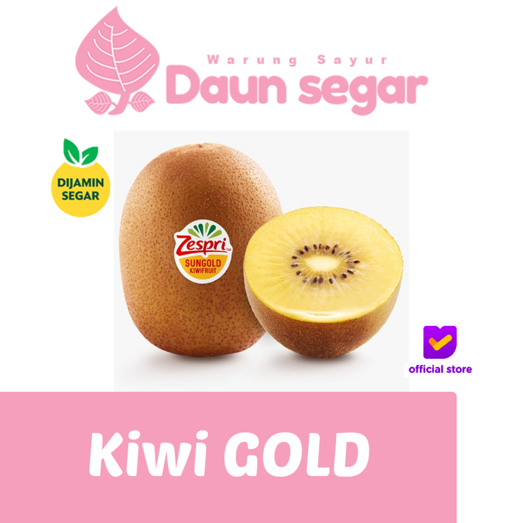 

Kiwi Gold Jumbo 500gr Buah Segar Import, Cocok untuk Diet & Boost Imun