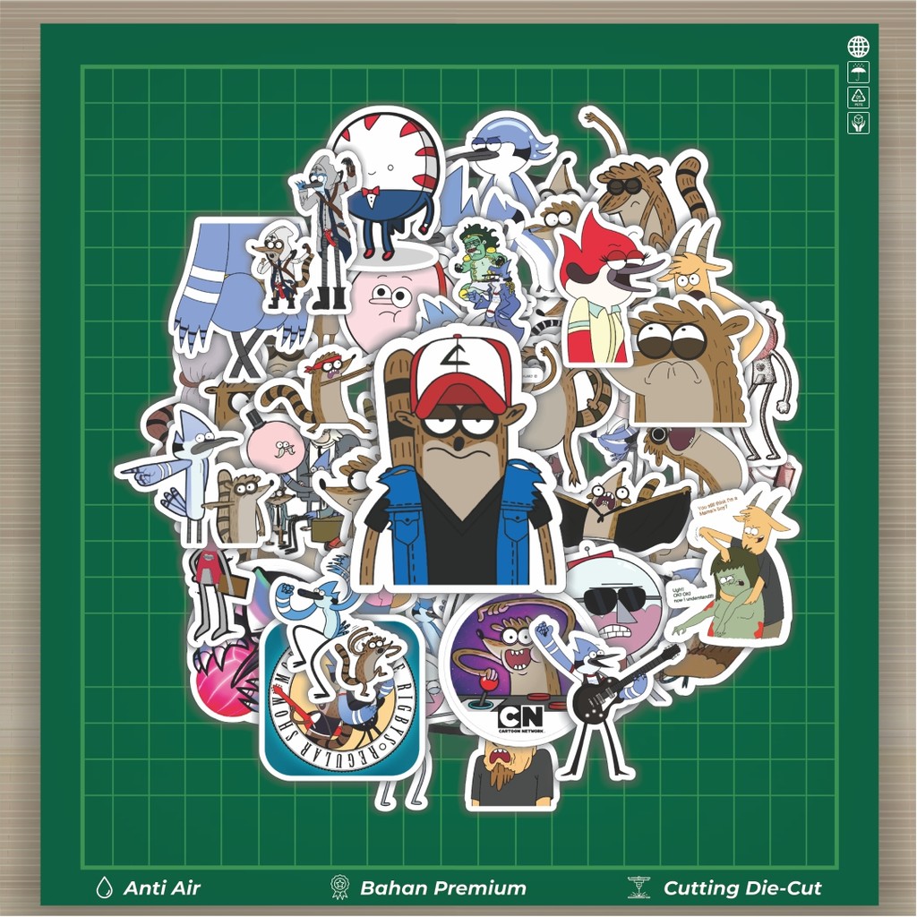 

HOT 50 PCS STIKER Stiker Kartun Series Reguler Show 1 Stiker Fashion Cars Decal Dingin Kartu Album Custom Vinyl Anti Air- Sticker Aesthetic Buku Journal Koper Casing HP Tablet Laptop Helm Motor Botol Minum