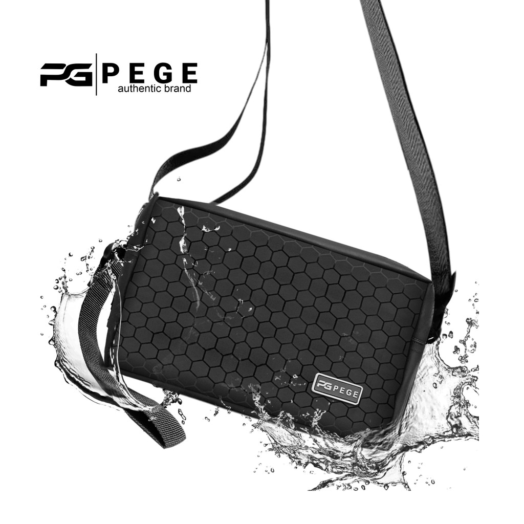 Tas Tangan Clutchbag Original PEGE Carrol Sling Bag Hand Bag Pria Wanita 3in1 Waterproof Antiair - P