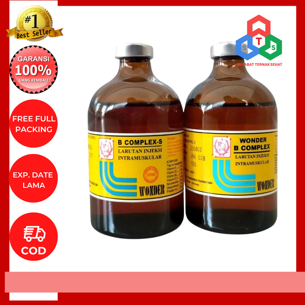 B COMPLEX S SUPER WONDER 100 ml - Vitamin B Kompleks Hewan Anjing Kucing Sapi Domba B Komplek