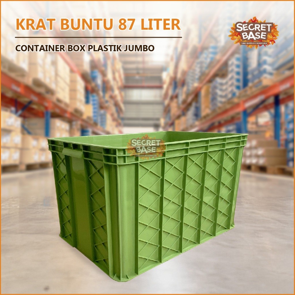 KRAT BUNTU 87 LITER - Bak Ikan Plastik / Container Box Plastik Jumbo / Keranjang Serbaguna