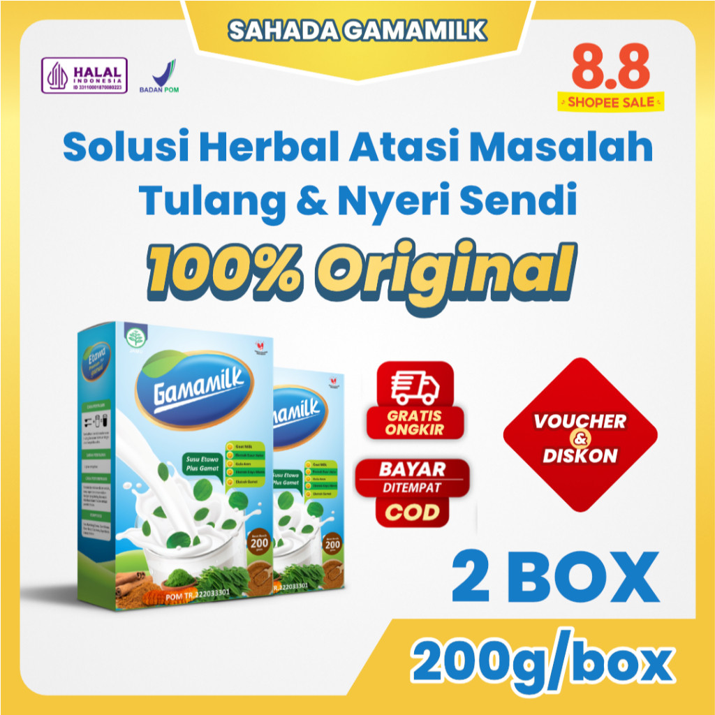 

(2 Box) SUSU ETAWA GAMAT GAMAMILK - Rekomendasi Ilmiah Atasi Masalah Nyeri Sendi dan Tulang