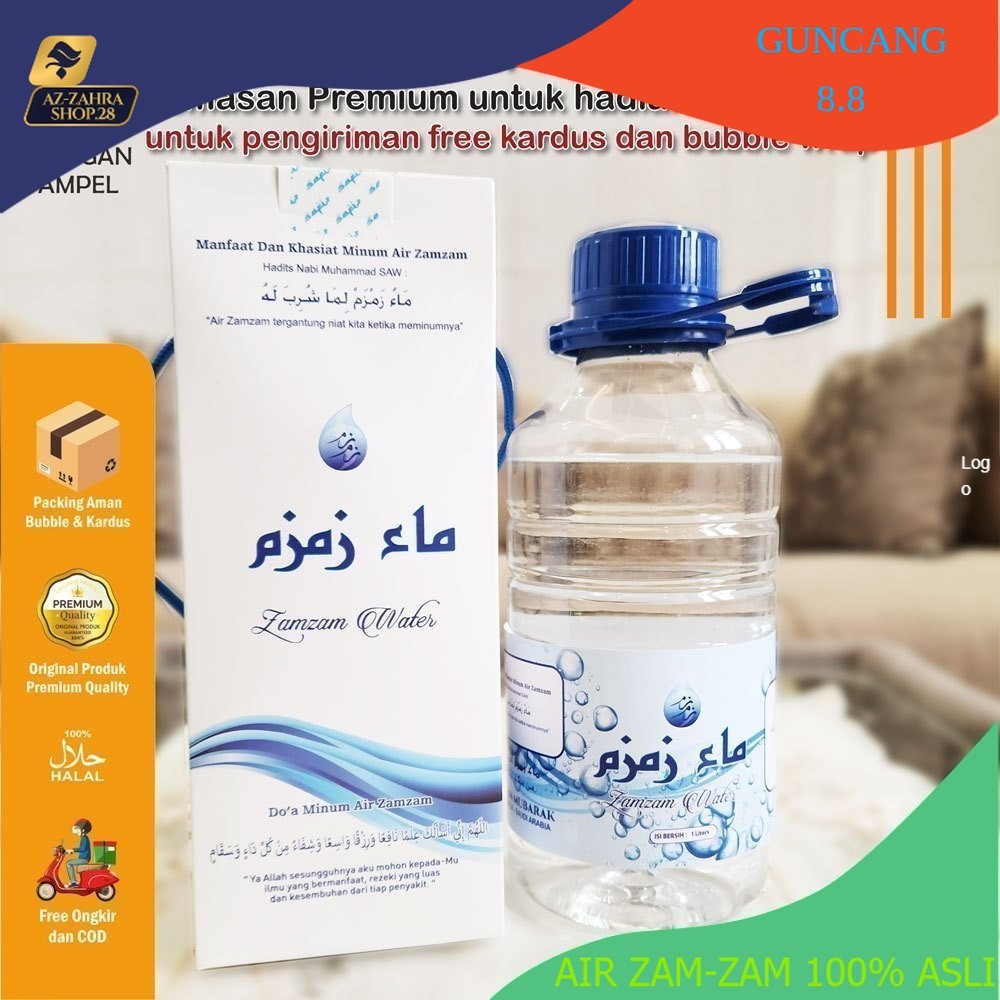 

Az-zahra_Shop.28 Air Zamzam 1 Liter Zam Zam Original Asli Kemasan Premium Gift