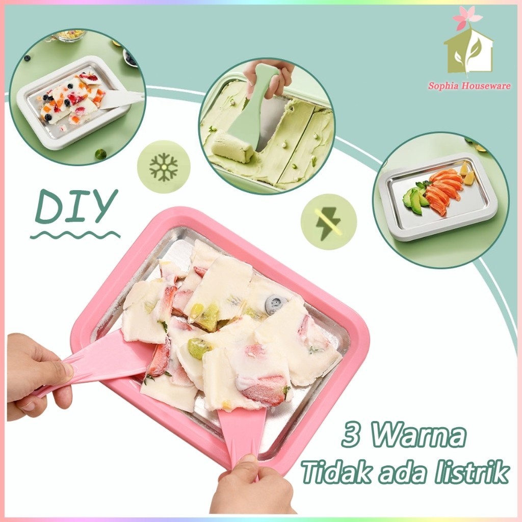 Terlaris DIY Ice Cream Roll Maker Portabel / Alat Pembuat Es Krim Maker Yogurt Fried Ice Pan For Kid