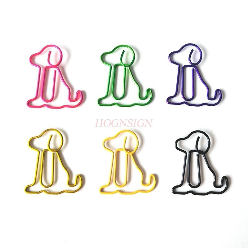 

100pcs Lovely Animal Paper Clip Office Metal Bills Clamp Decorative Creative Bookmarks Document Triangle Clips