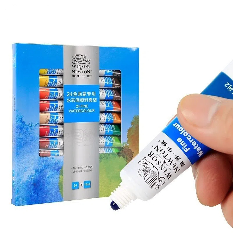 

Authentic Winsor Newton Academy Watercolor Pigment Set 12/18/24 Colors 10ml Professional Water Color Paints Set Beginner Artist