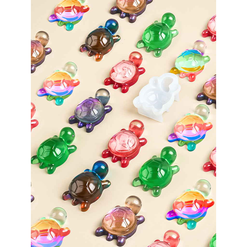 

Cute Little Sea Turtle Silicone Mold DIY Epoxy Resin Casting Mould 3D Animal Crystal UV Glue Making Molds Mini Tabletop Ornament